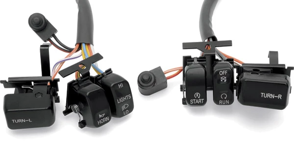 J&P Cycles Black Handlebar Switch Kit 1 J&P Cycles Black Handlebar Switch Kit
