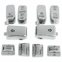 Drag Specialties 10-Piece Radio Cruise Control Switch Cap Kit