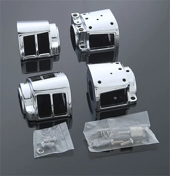 V-Twin Manufacturing Chrome Switch Housing Set -Handlebar Controls Shop 3800447 A V1