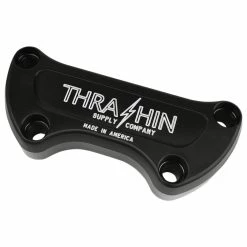 Thrashin Supply Company Machine-Cut Black Anodized Handlebar Clamp