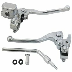 American Prime Manufacturing Inc. 9/16" Bore Polished Handlebar Control Kit For 1" Handlebars