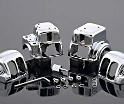 V-Twin Manufacturing Chrome Switch Housing Set With Radio