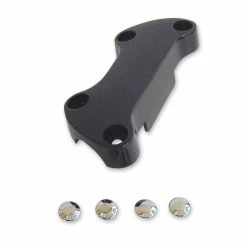 Milwaukee Twins Skirted Smooth Black Handlebar Top Clamp