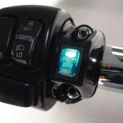 Grip Switch Blue L.E.D. Lighted Rocker Switch, Black